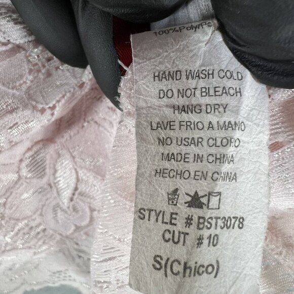 Y2K Wild Cat Women S Lace Halter Top Babydoll Pink Floral Diva Princess Stretchy - Picture 13 of 14